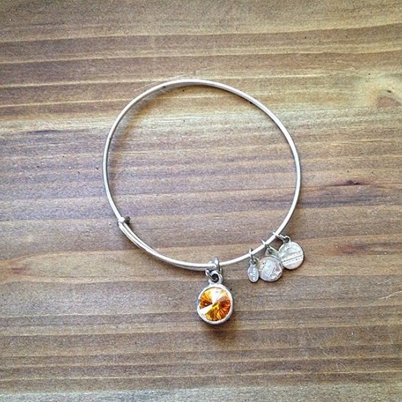 Alex and Ani Topaz Charm Bracelet