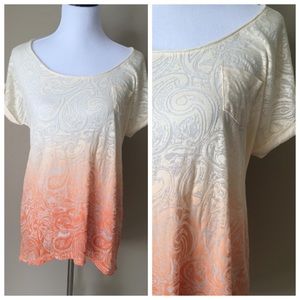NWT Maurices Ombré short sleeve high/low top