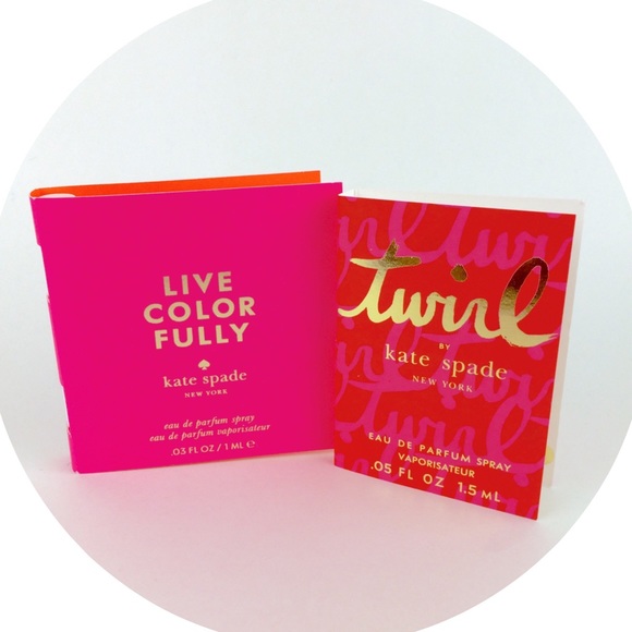 Kate Spade Parfum Twirl & Live Colorfully Samples