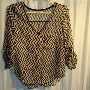 POETRY BLACK AND WHITE TOP/BLOUSE