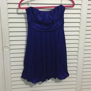 Royal blue party dress.