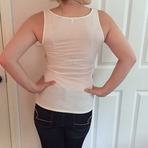 EXPRESS cream sparkly tank - Picture 3 of 3