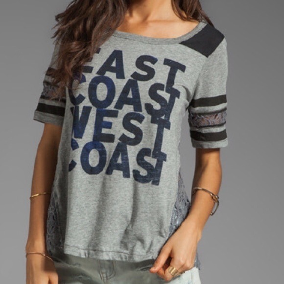 FREE PEOPLE We The Free Surfer Football Tee Medium