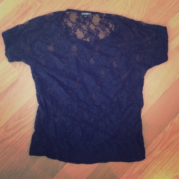Black lace top. Sexy for summer