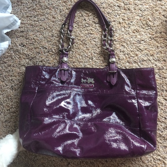 Coach Handbags - Purple Patent Coach Tote