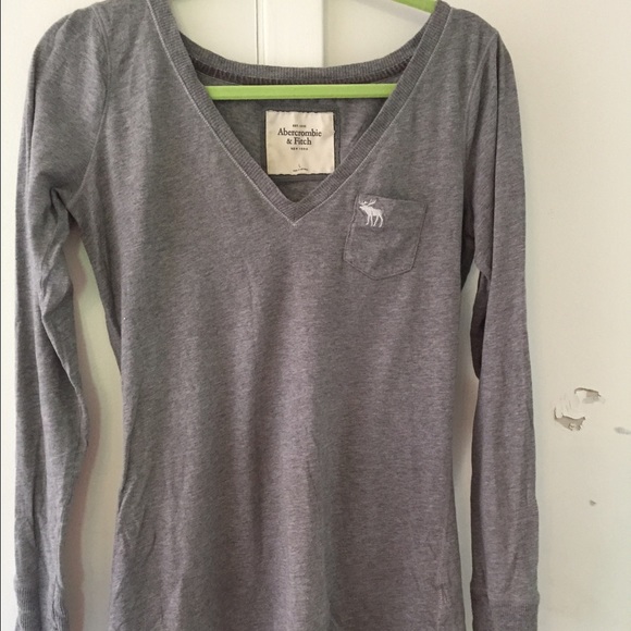 Abercrombie and Fitch v neck long sleeve t shirt