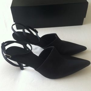 Sold!!!!Alexander Wang satin point- toe ankle str