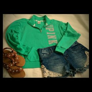 Pink Boyfriend half zip