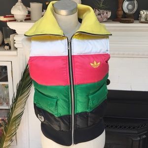 Adidas Puffy Rasta Colors Vest