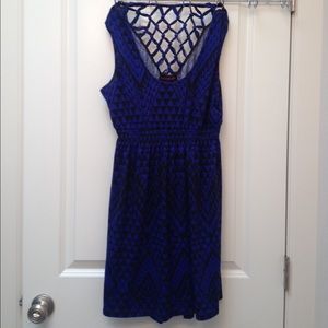 Dark blue and black Aztec Dress