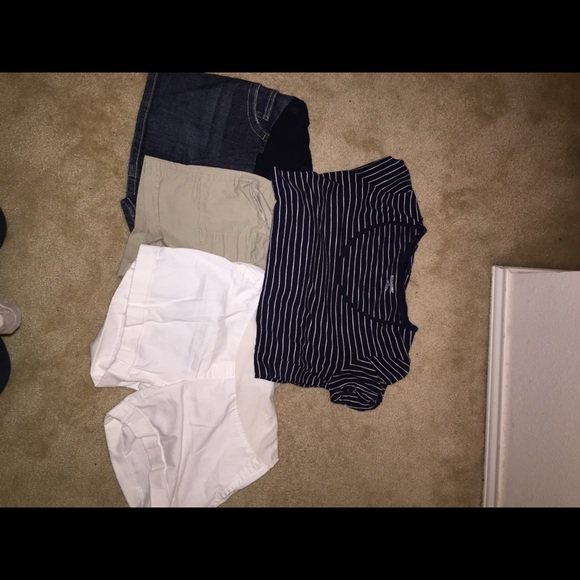 3 shorts, 1 blouse bundle!