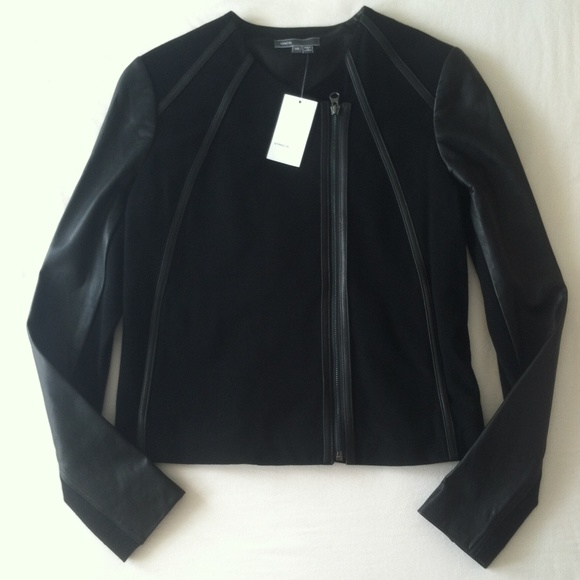 Sold!!!Vince paneled leather and ponte motorcycle