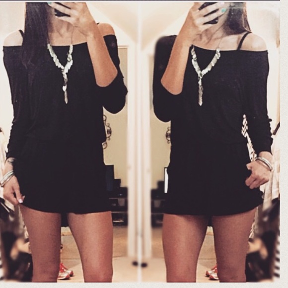 🚫sold out🚫 Black Cropped Romper - Picture 4 of 4