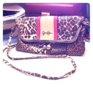 Jessica Simpson leopard clutch