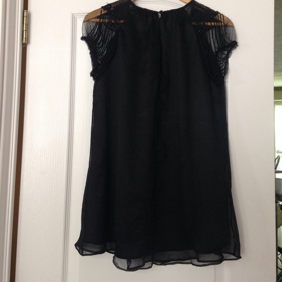 Black tunic with beaded sleeves/neck - Picture 3 of 3