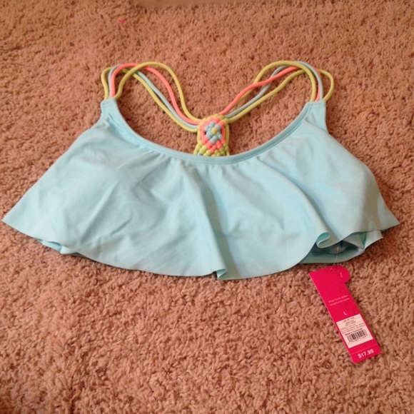Xhilaration light baby blue bikini top