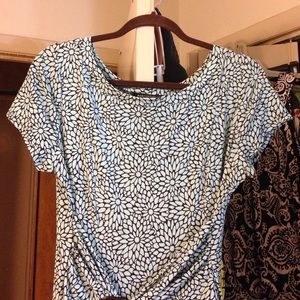 BUNDLE ...Light aqua/ printed brown flowers .