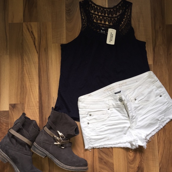 forever 21 navy tank top