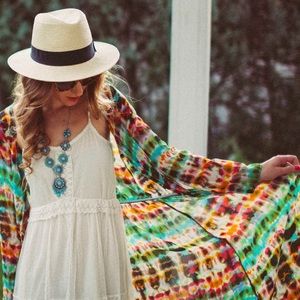 Boho Tie Dyed Maxi Dress / Cover Up