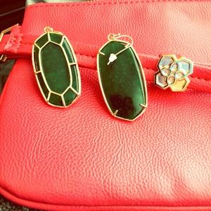 Authentic Kendra Scott Dellas in Emerald Green