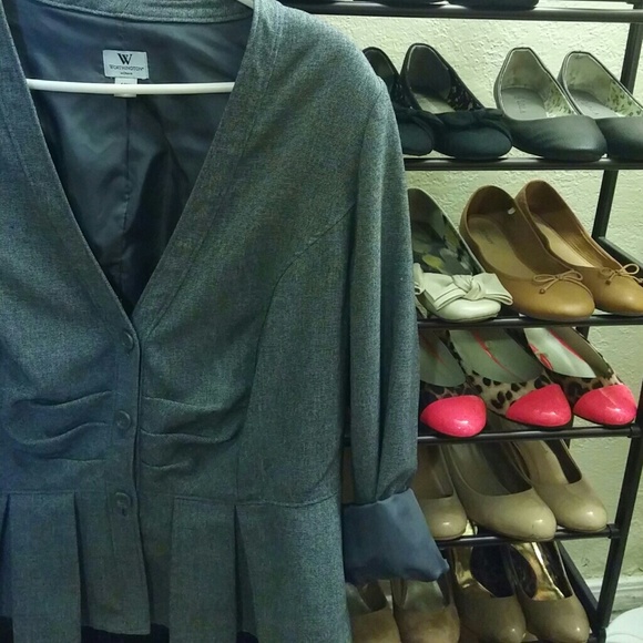 Grey Peplum Blazer