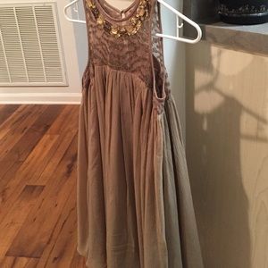 Anthropologie Moulinette Soeurs taupe dress