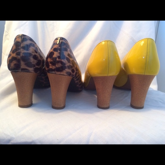 🚫SOLD🚫 J.Crew Juliet Patent Leather Wooden Heel - Picture 2 of 4