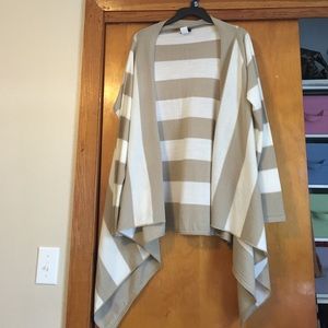 Tan and white stripped Cardigan