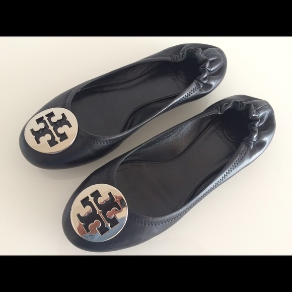 Tory Burch Shoes - TORY BURCH BLACK REVA FLAT BALLET, SIZE 7