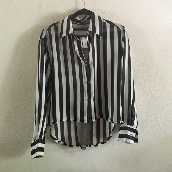 STRIPE B&W BLOUSE