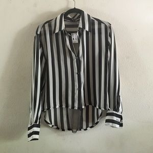 STRIPE B&W BLOUSE