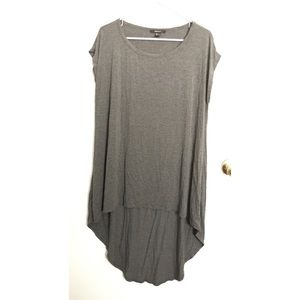 Gray High-Low knit top