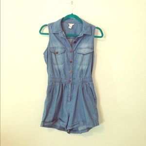 Forever 21 chambray romper