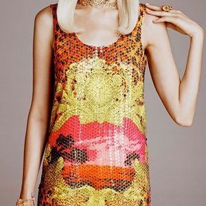 A sparkling dress design by Versace