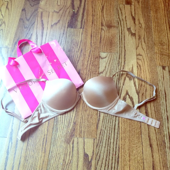 👑VS PINK Sexy gold push-up&racer back bra 34B👑