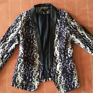 H&M purple leopard print blazer