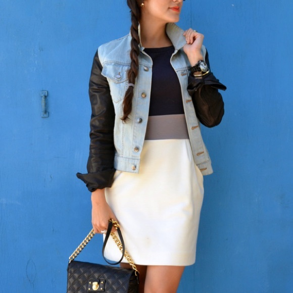 Alexander Wang Jackets & Blazers - Alexander Wang Denim & Leather Jacket