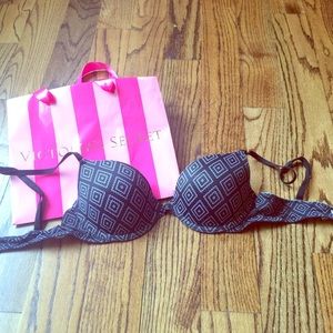 💟VS PINK black/white pattern daily bra 34B💟