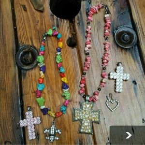 beaded necklaces w/ charms