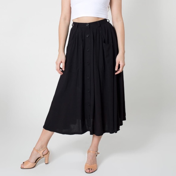 American Apparel Dresses & Skirts - American Apparel Rayon Button Up Skirt
