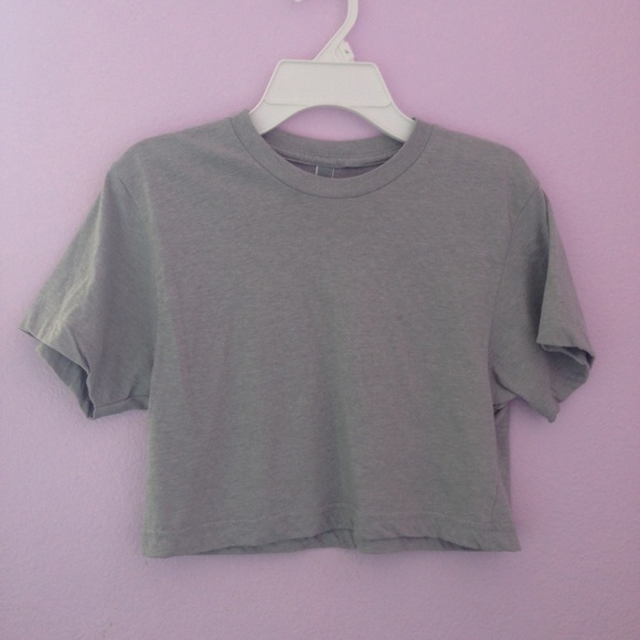 grey american apparel crop top
