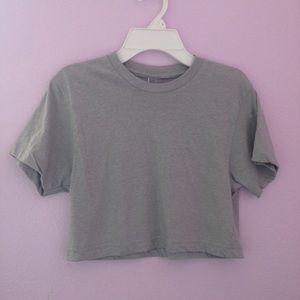 grey american apparel crop top