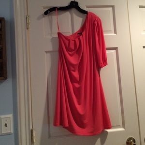 GIANNI BINI One Shoulder Salmon Dress - XS