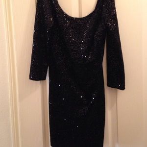 Black velvet sparkly dress