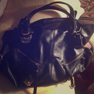 Black leather purse