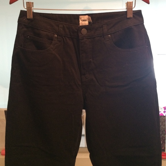 ASOS black high waist jeans, size 8
