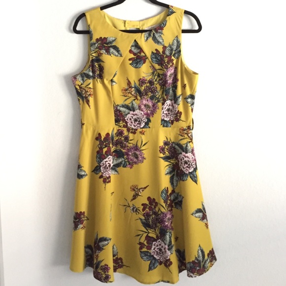 Mustard Cut Out Dress