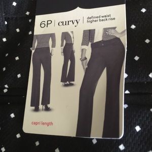 Rafaella curvy fit Capri 6P. Cotton black/white