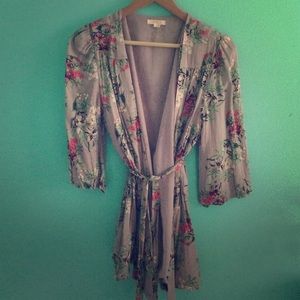 Floral kimono style cardigan