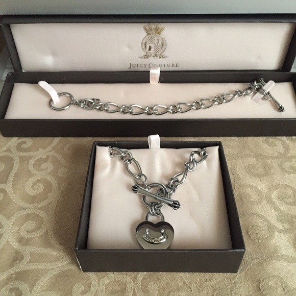 Authentic Juicy Couture Heart Padlock Set